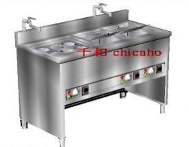 電力式六孔煮麵機雙湯桶