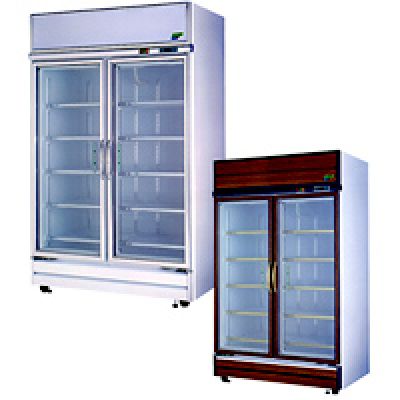 雙門玻璃門立式冰箱
