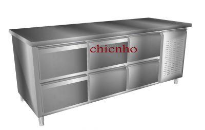 6抽屜工作台式冰箱