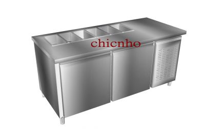 6盆式沙拉工作台式冰箱