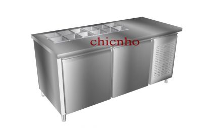 12盆式沙拉工作台式冰箱